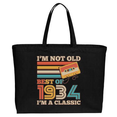 Im Not Old Best Of 1934 Im A Classic 90th Birthday Cotton Canvas Jumbo Tote