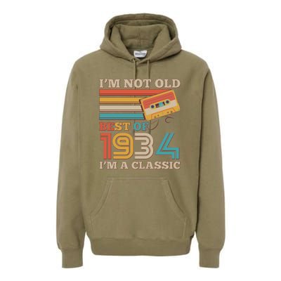 Im Not Old Best Of 1934 Im A Classic 90th Birthday Premium Hoodie