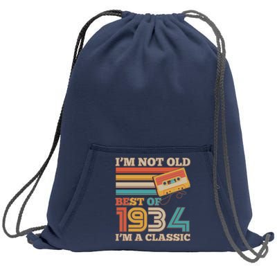 Im Not Old Best Of 1934 Im A Classic 90th Birthday Sweatshirt Cinch Pack Bag