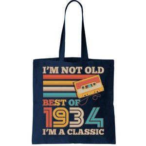 Im Not Old Best Of 1934 Im A Classic 90th Birthday Tote Bag