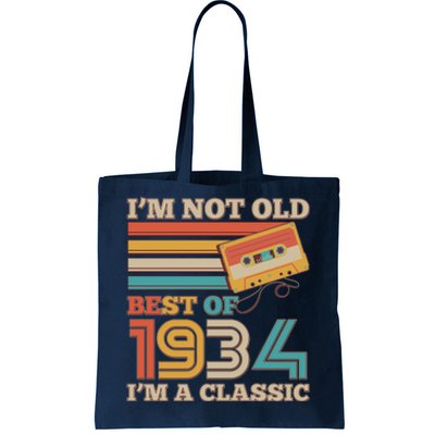 Im Not Old Best Of 1934 Im A Classic 90th Birthday Tote Bag