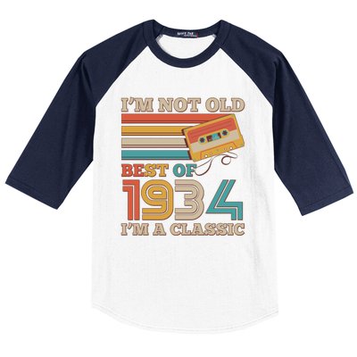 Im Not Old Best Of 1934 Im A Classic 90th Birthday Baseball Sleeve Shirt