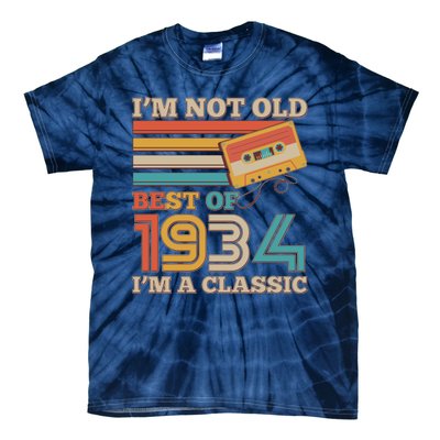 Im Not Old Best Of 1934 Im A Classic 90th Birthday Tie-Dye T-Shirt