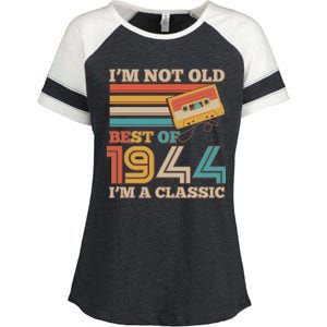 Im Not Old Best Of 1944 Im A Classic 80th Birthday Enza Ladies Jersey Colorblock Tee