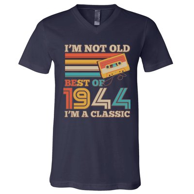 Im Not Old Best Of 1944 Im A Classic 80th Birthday V-Neck T-Shirt