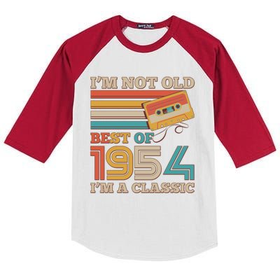 Im Not Old Best Of 1954 Im A Classic 70th Birthday Kids Colorblock Raglan Jersey