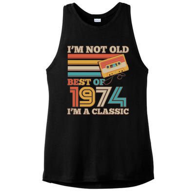 Im Not Old Best Of 1974 Im A Classic 50th Birthday Ladies PosiCharge Tri-Blend Wicking Tank