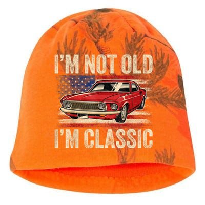 Im Not Old Im Classic Car Vintage Dad Fathers Day Kati - Camo Knit Beanie