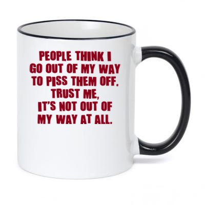 Its Not Out Of My Way Cute Gift 11oz Black Color Changing Mug