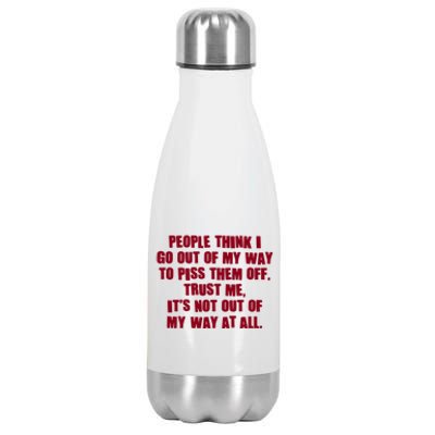 Its Not Out Of My Way Cute Gift Stainless Steel Insulated Water Bottle