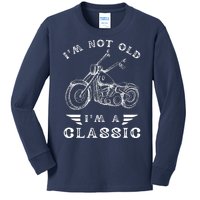 I'm Not Old I'm Classic Vintage Motorcycle Retro Kids Long Sleeve Shirt