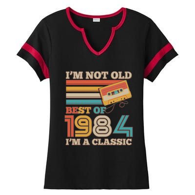 Im Not Old Best Of 1984 Im A Classic 40th Birthday Ladies Halftime Notch Neck Tee