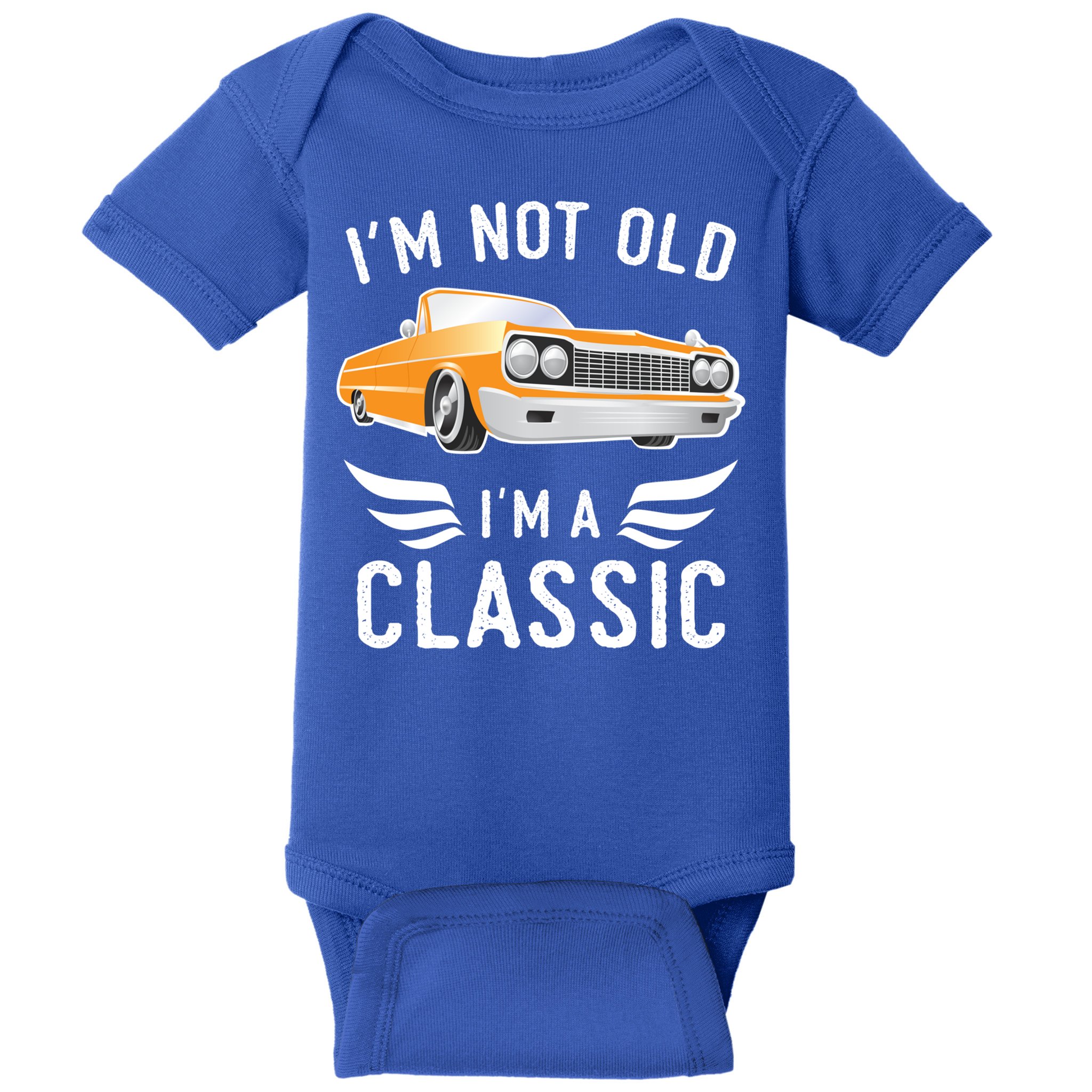 I'm Not Old I'm A Classic Retro Car Grandma Grandpa Birthday Gift Baby Bodysuit