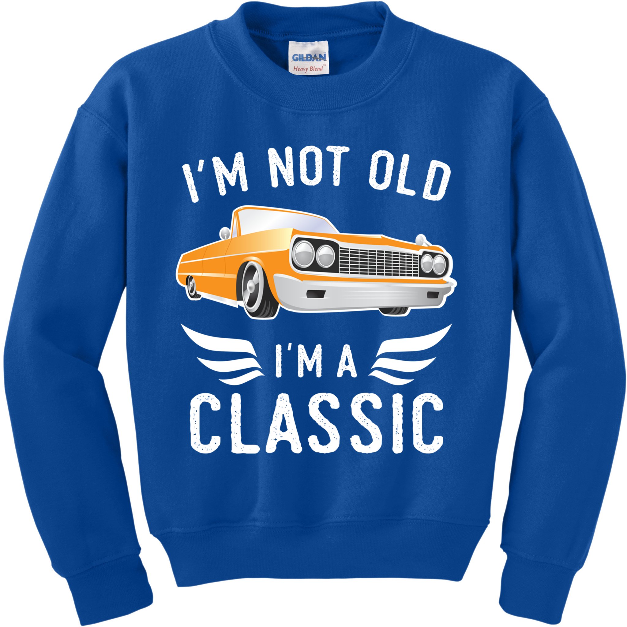 I'm Not Old I'm A Classic Retro Car Grandma Grandpa Birthday Gift Kids Sweatshirt