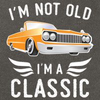 I'm Not Old I'm A Classic Retro Car Grandma Grandpa Birthday Gift Cotton Canvas Backpack