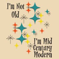 I'm Not Old I'm Mid Century Modern Space Age Birthday Funny Drawstring Bag