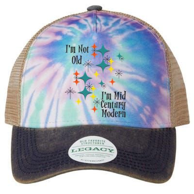 I'm Not Old I'm Mid Century Modern Space Age Birthday Funny Legacy Tie Dye Trucker Hat