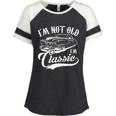 Im Not Old Im A Classic Funny Retro Vintage Car Lover Enza Ladies Jersey Colorblock Tee