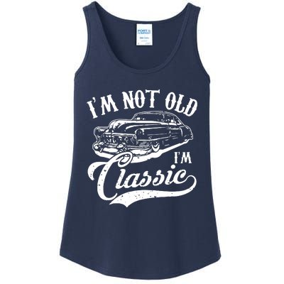 Im Not Old Im A Classic Funny Retro Vintage Car Lover Ladies Essential Tank