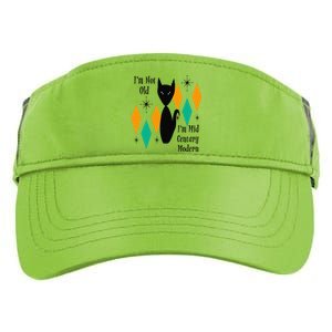 Im Not Old Im Mid Century Modern Black Cat Birthday Funny Adult Drive Performance Visor