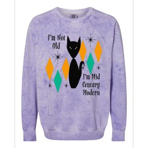 Im Not Old Im Mid Century Modern Black Cat Birthday Funny Colorblast Crewneck Sweatshirt