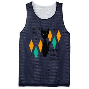 Im Not Old Im Mid Century Modern Black Cat Birthday Funny Mesh Reversible Basketball Jersey Tank