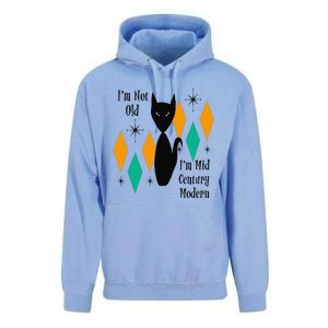 Im Not Old Im Mid Century Modern Black Cat Birthday Funny Unisex Surf Hoodie