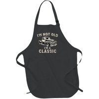 IM Not Old IM Classic Retro Truck Distressed Design Full-Length Apron With Pockets