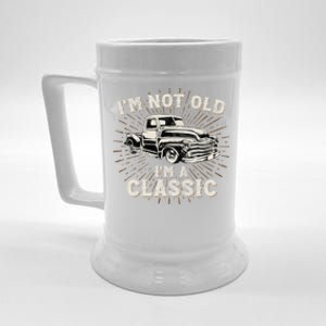 IM Not Old IM Classic Retro Truck Distressed Design Beer Stein