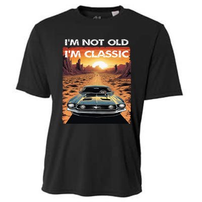 IM Not Old IM Classic Funny Car Vehicle Addicts Piston Cooling Performance Crew T-Shirt