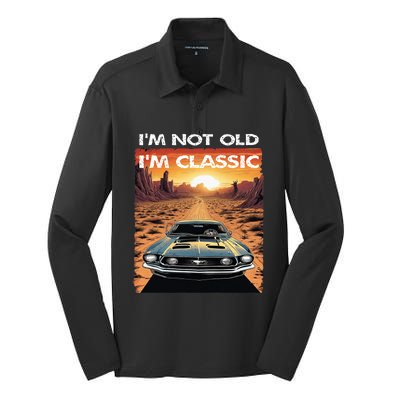 IM Not Old IM Classic Funny Car Vehicle Addicts Piston Silk Touch Performance Long Sleeve Polo