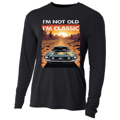 IM Not Old IM Classic Funny Car Vehicle Addicts Piston Cooling Performance Long Sleeve Crew