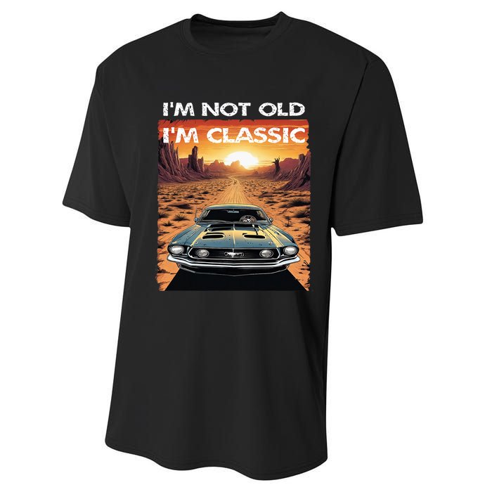 IM Not Old IM Classic Funny Car Vehicle Addicts Piston Performance Sprint T-Shirt