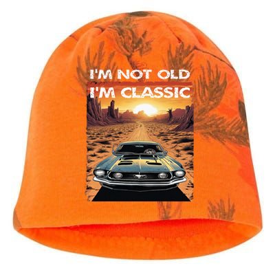 IM Not Old IM Classic Funny Car Vehicle Addicts Piston Kati - Camo Knit Beanie