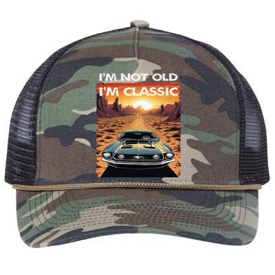 IM Not Old IM Classic Funny Car Vehicle Addicts Piston Retro Rope Trucker Hat Cap