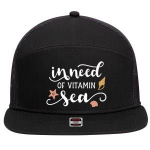 In Need Of Vitamin Sea 7 Panel Mesh Trucker Snapback Hat