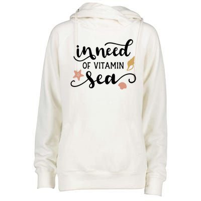 In Need Of Vitamin Sea Womens Funnel Neck Pullover Hood