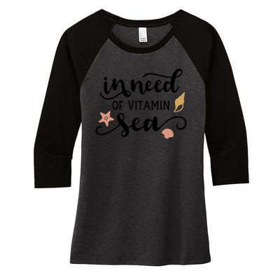 In Need Of Vitamin Sea Women's Tri-Blend 3/4-Sleeve Raglan Shirt