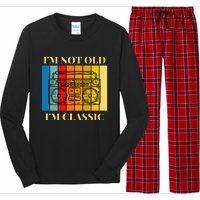 I'm Not Old I'm Classic 80s 90s Stereo Graphic Retro Vintage Long Sleeve Pajama Set