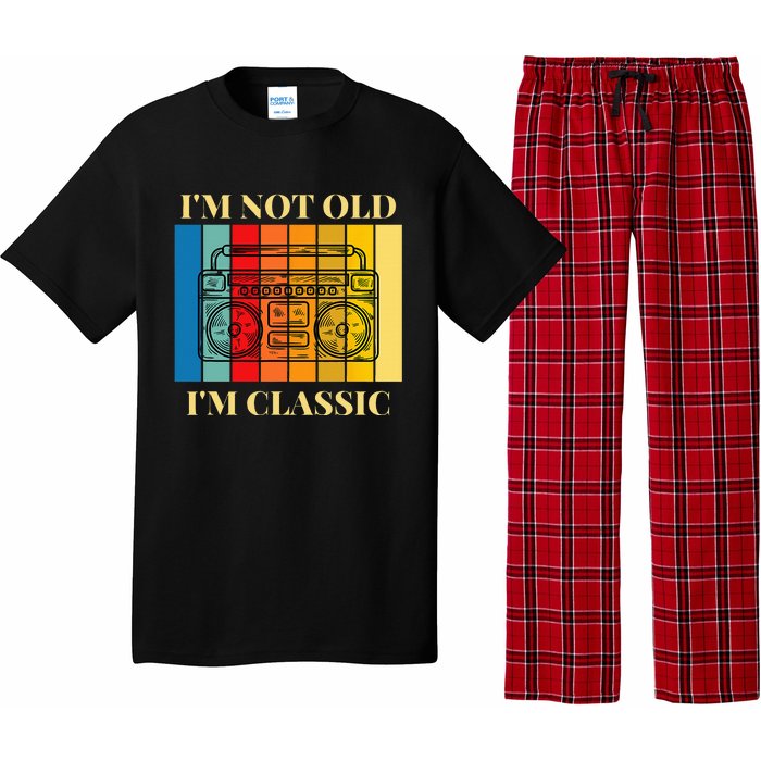 I'm Not Old I'm Classic 80s 90s Stereo Graphic Retro Vintage Pajama Set