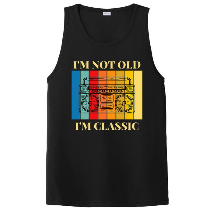 I'm Not Old I'm Classic 80s 90s Stereo Graphic Retro Vintage PosiCharge Competitor Tank