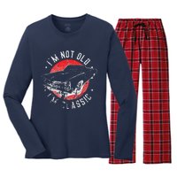 I'm Not Old I'm Classic Funny Retro Cool Car Graphic Women's Long Sleeve Flannel Pajama Set 