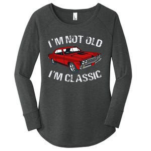 I'm Not Old I'm Classic Funny Car Graphic Gifts For Dad Women's Perfect Tri Tunic Long Sleeve Shirt