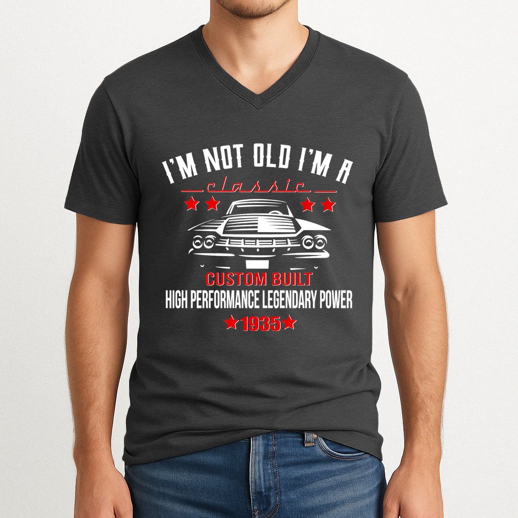 Im Not Old Im A Classic Custom Built 1935 90th Birthday V-Neck T-Shirt