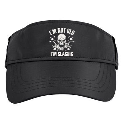 I'm Not Old I'm Classic Funny Rock On Skull for & Wo Adult Drive Performance Visor