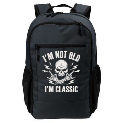 I'm Not Old I'm Classic Funny Rock On Skull for & Wo Daily Commute Backpack