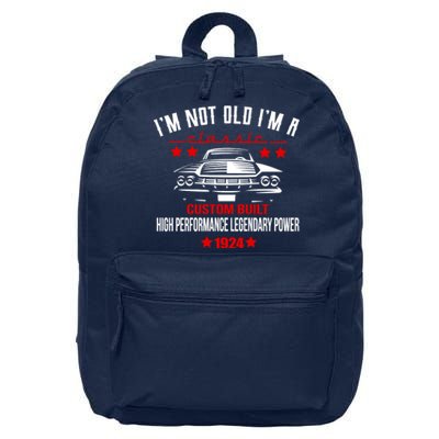 IM Not Old IM A Classic Custom Built 1924 100th Birthday 16 in Basic Backpack