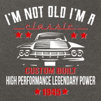 Im Not Old Im A Classic Custom Built 1945 80th Birthday Cotton Canvas Backpack