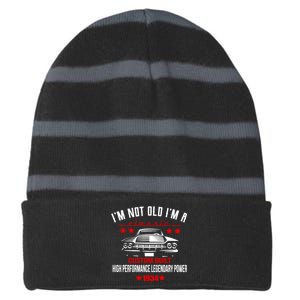 Im Not Old Im A Classic Custom Built 1934 90th Birthday Striped Beanie with Solid Band