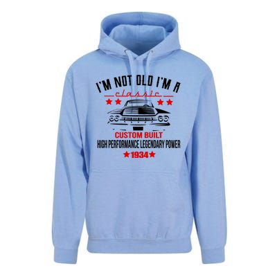 Im Not Old Im A Classic Custom Built 1934 90th Birthday Unisex Surf Hoodie